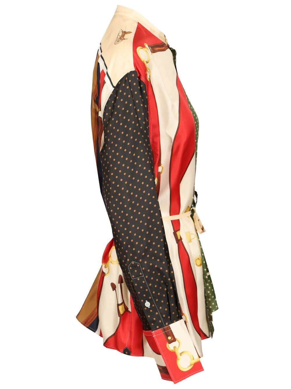 Celine Women Loose-Fitting Shirt In Printed Silk Twill CELINE
