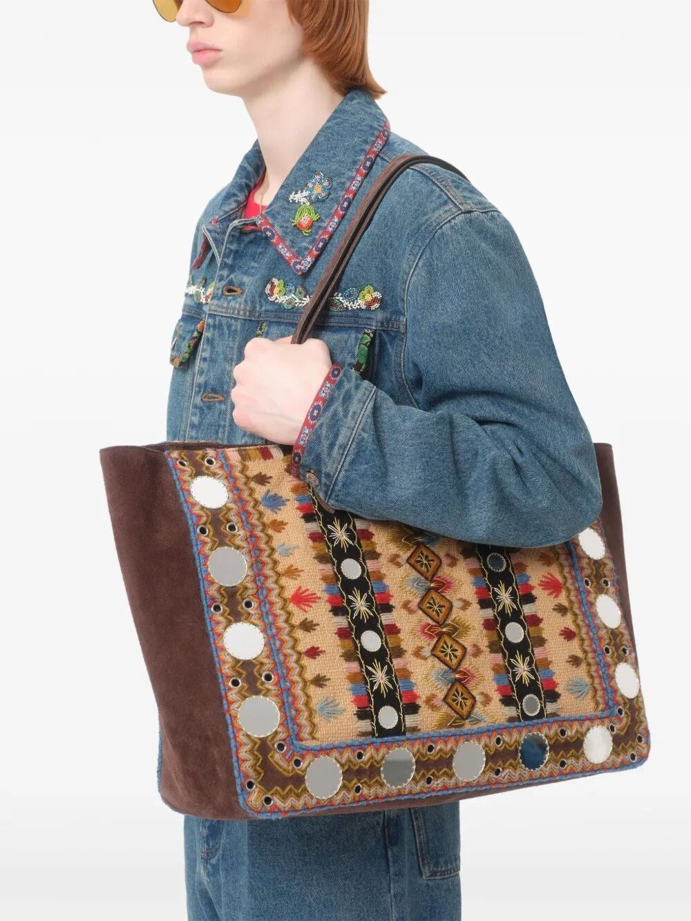 Valentino Garavani Men Embroidered Denim Jacket VALENTINO GARAVANI