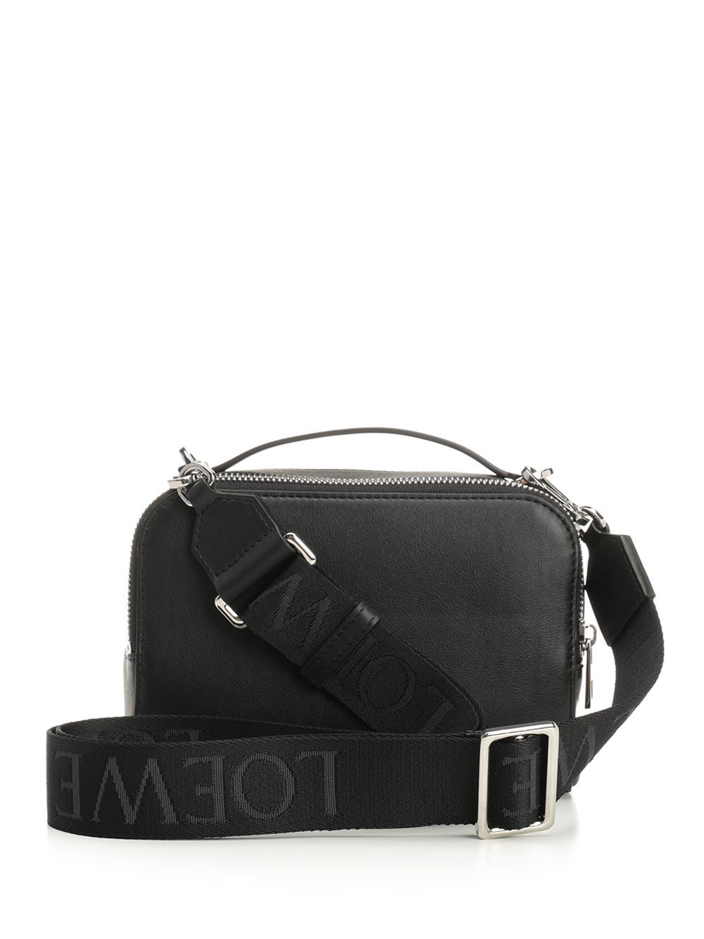 Loewe Men Black Leather Camera Bag LOEWE