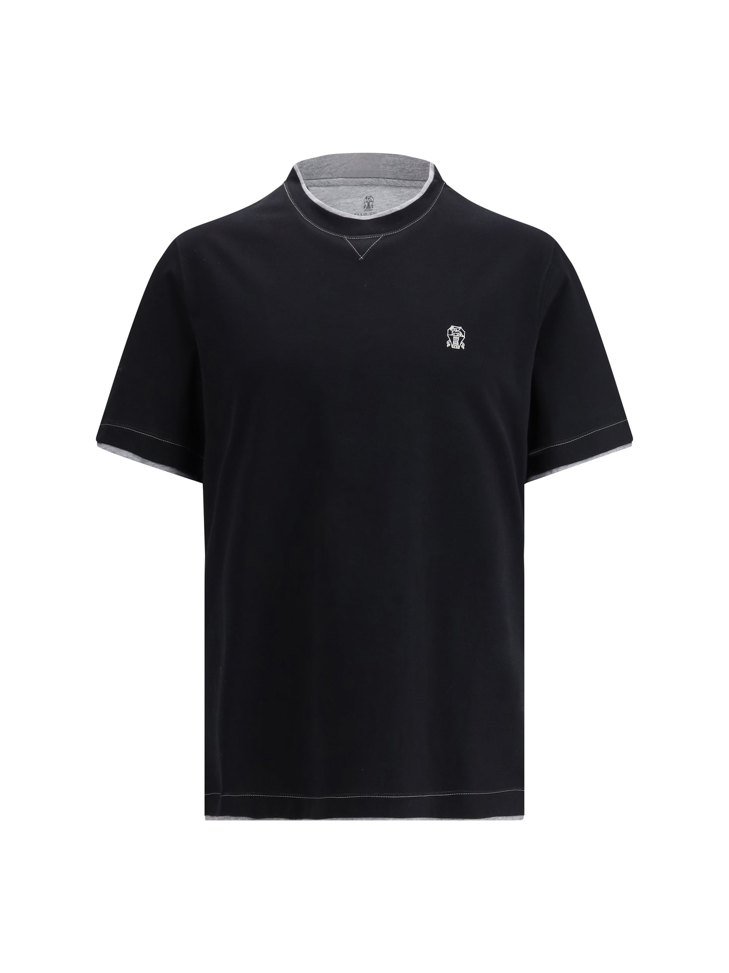 Brunello Cucinelli Men T-Shirt In Cotton With A Logo BRUNELLO CUCINELLI