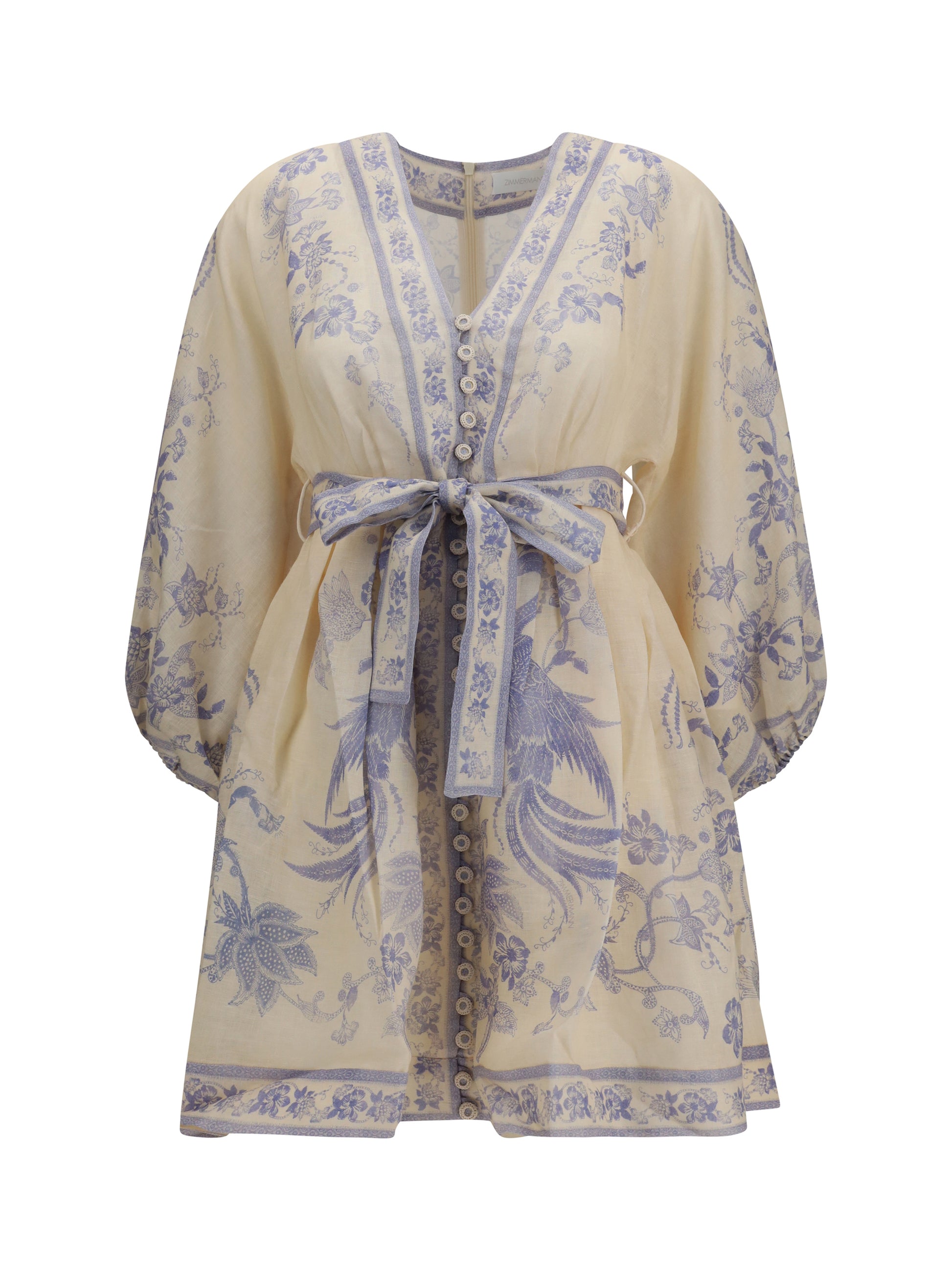 Zimmermann Women Indra Plunge Mini Dress ZIMMERMANN
