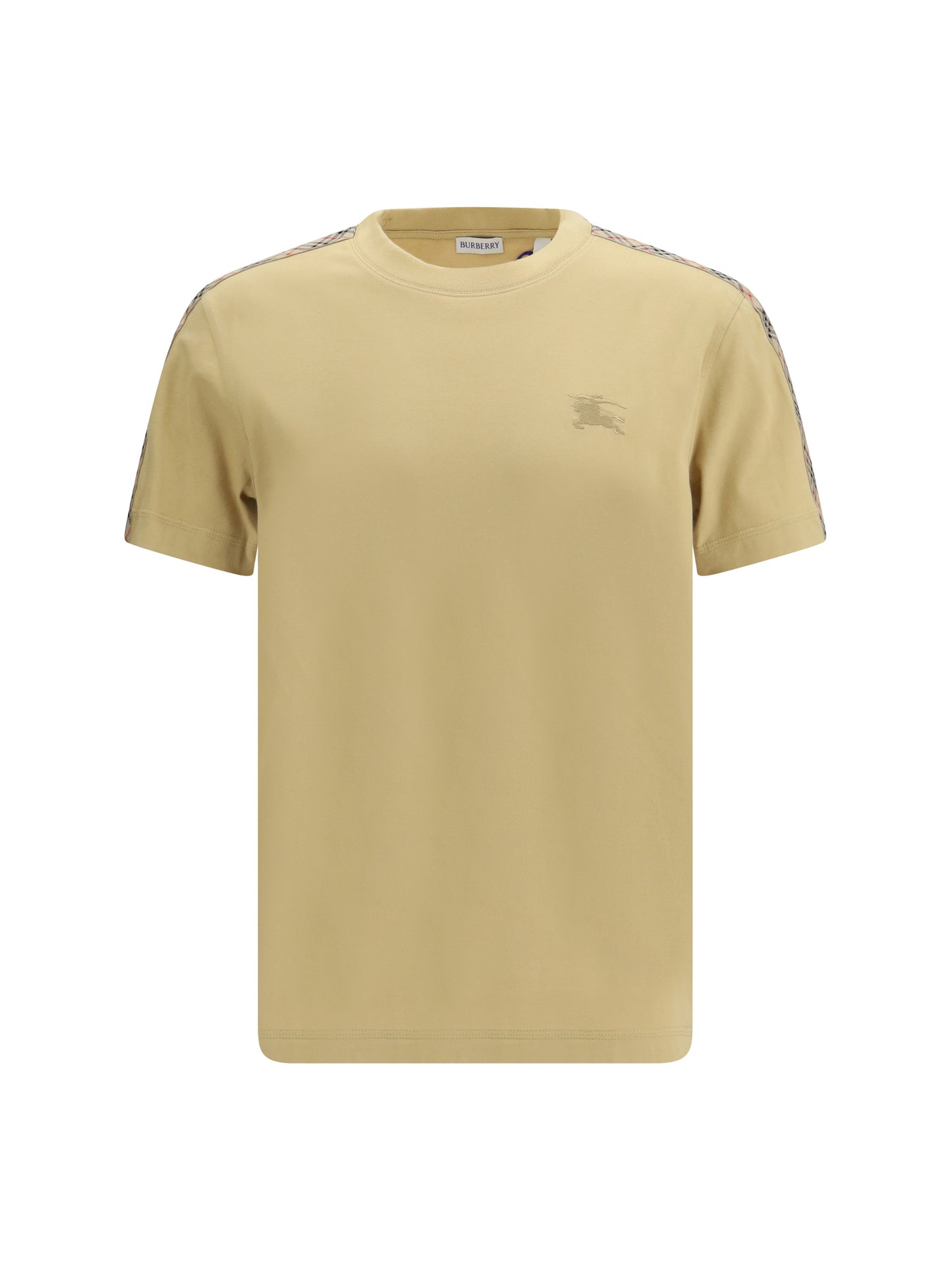 Burberry Men T-Shirt With Check Trims BURBERRY