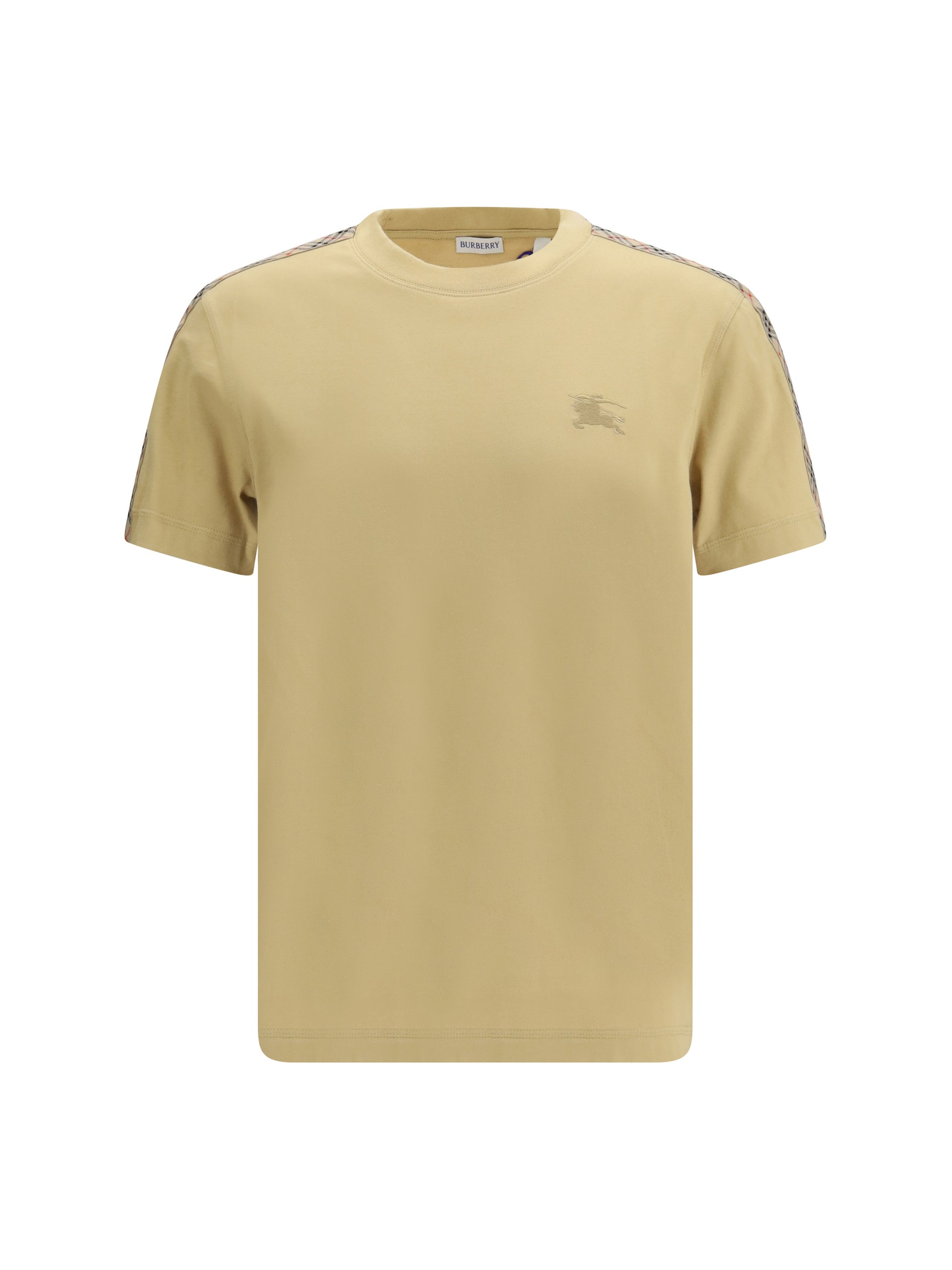 Burberry Men T-Shirt With Check Trims BURBERRY