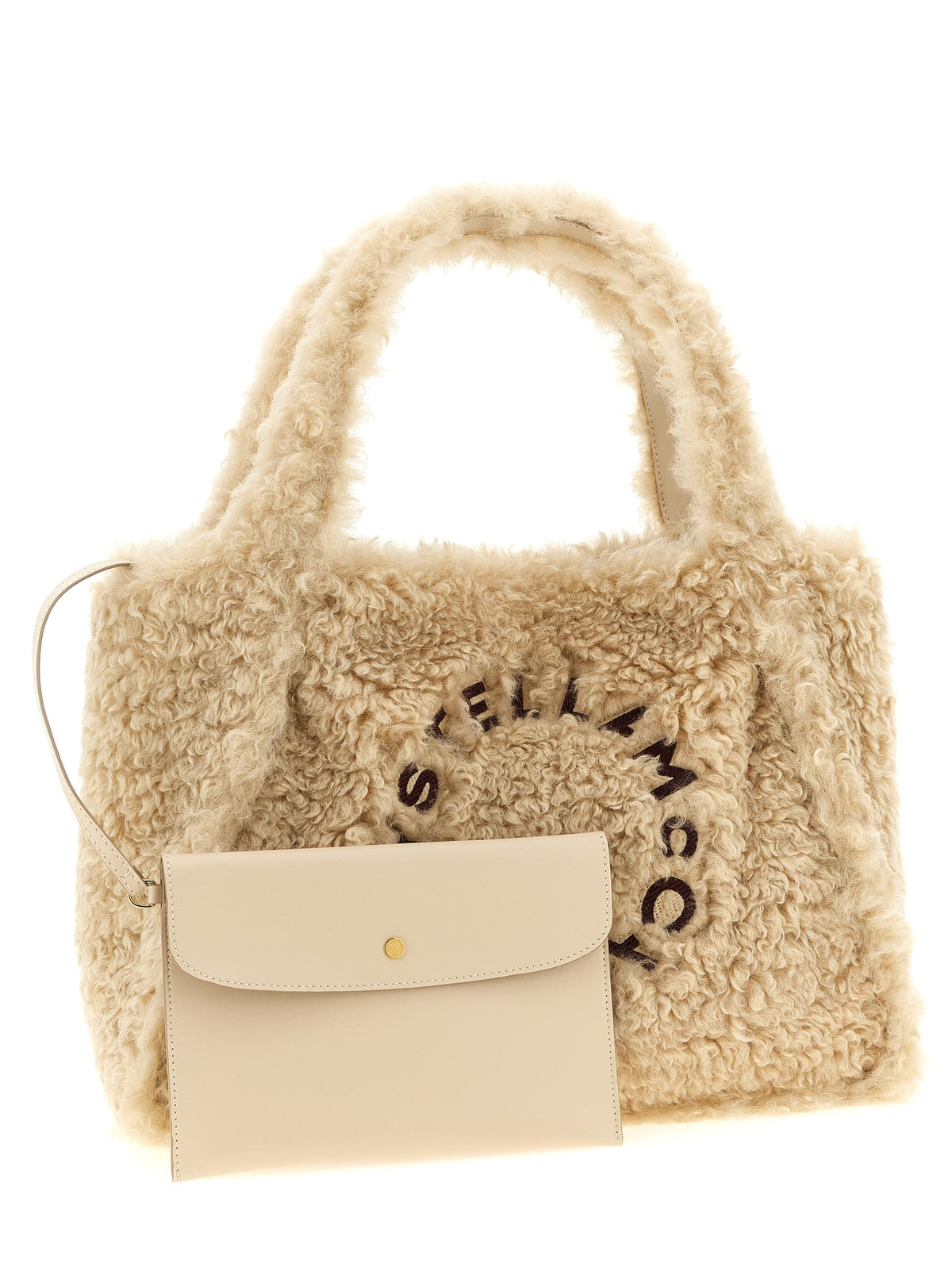 Stella Mccartney Women Shearling Logo Shopping Bag STELLA MCCARTNEY