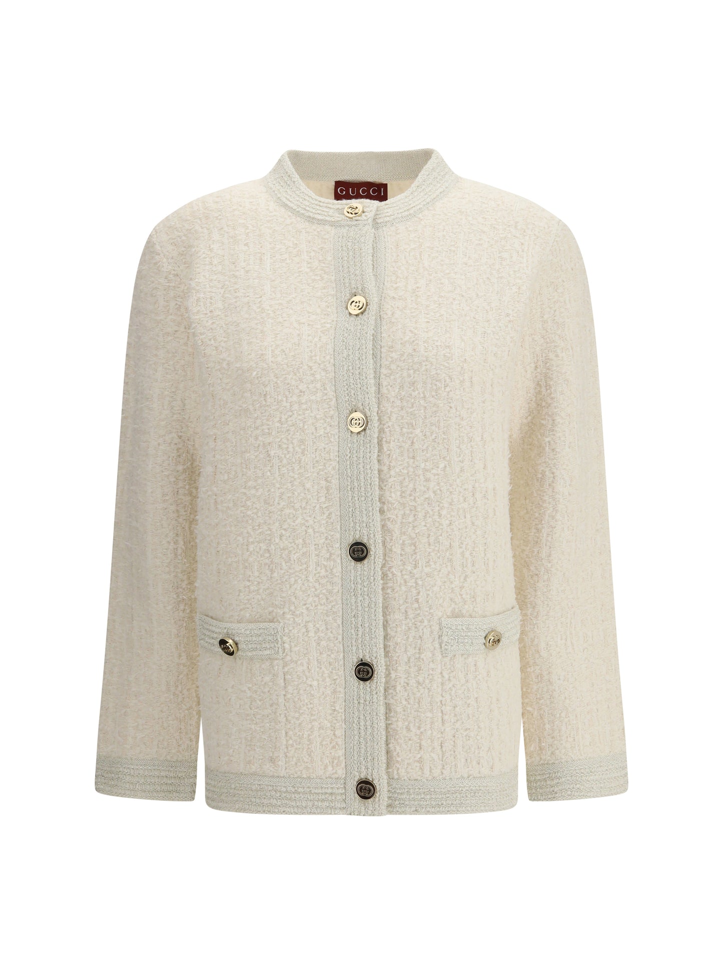 Gucci Women Bouclé Lamé Wool Cardigan GUCCI