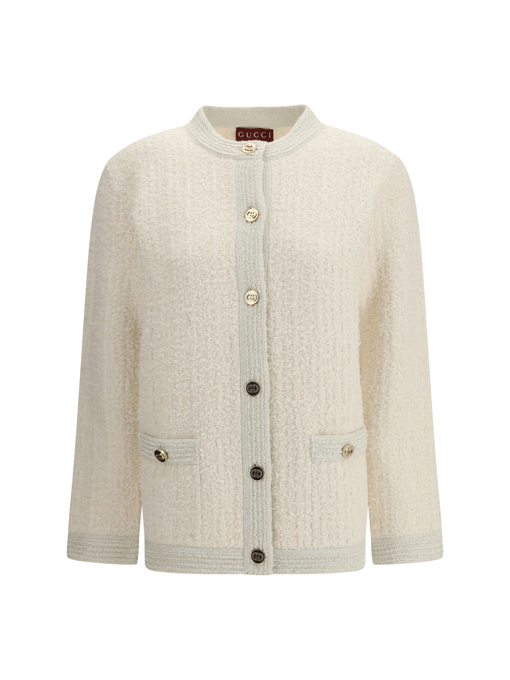 Gucci Women Bouclé Lamé Wool Cardigan GUCCI