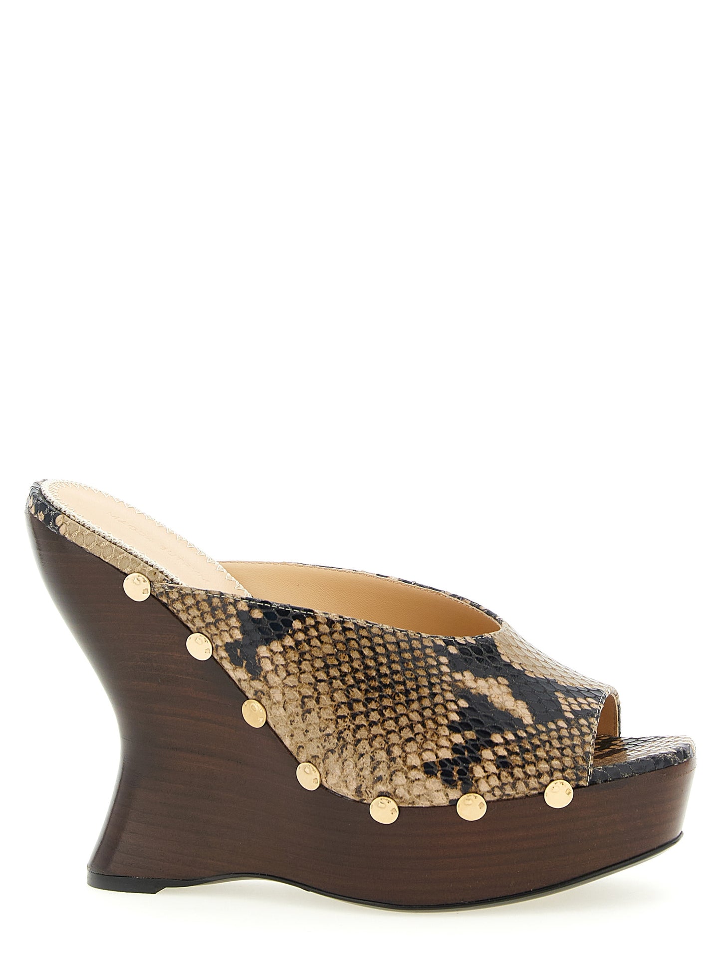 Magda Butrym Women Python Print Mules MAGDA BUTRYM