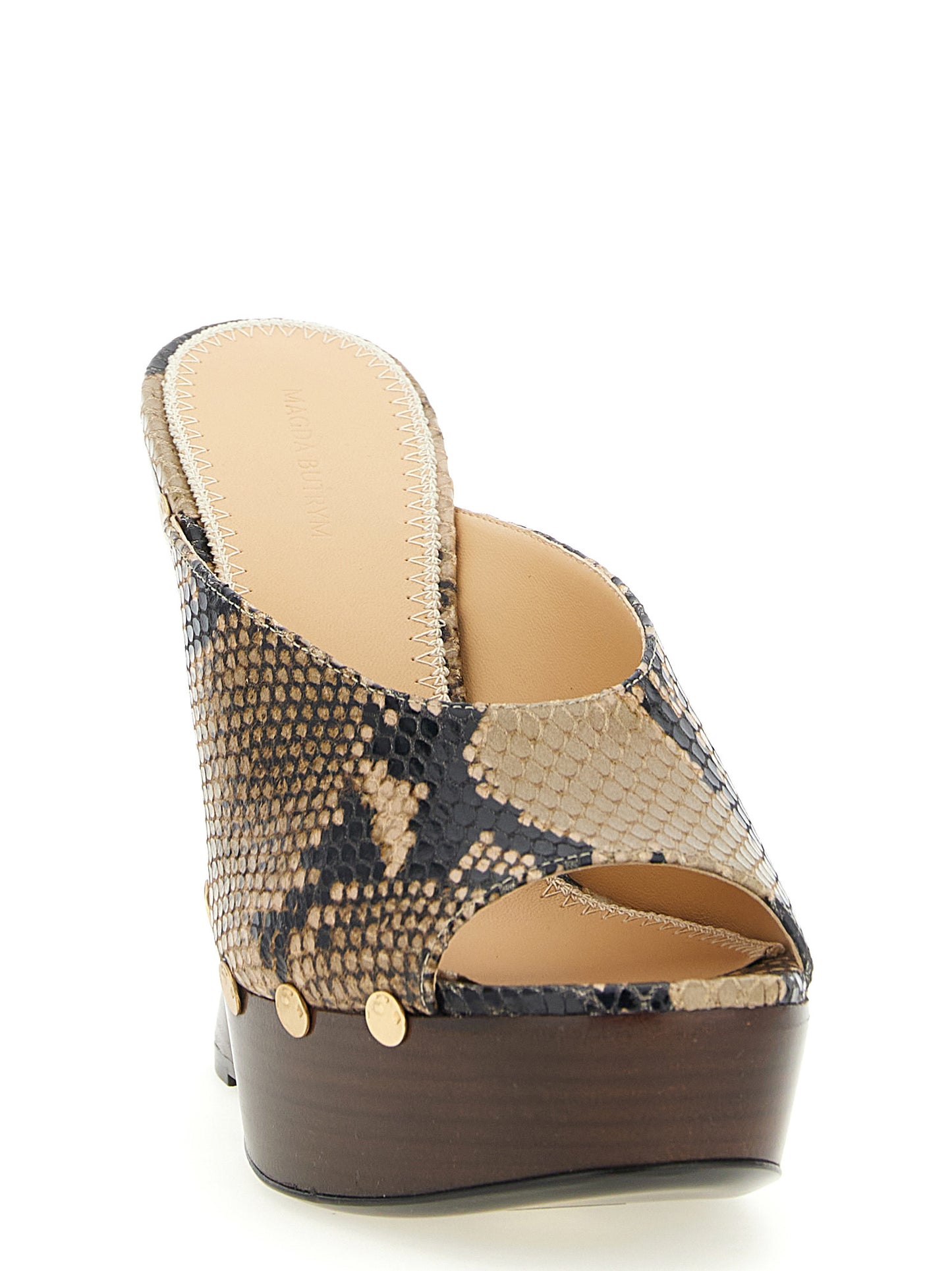 Magda Butrym Women Python Print Mules MAGDA BUTRYM