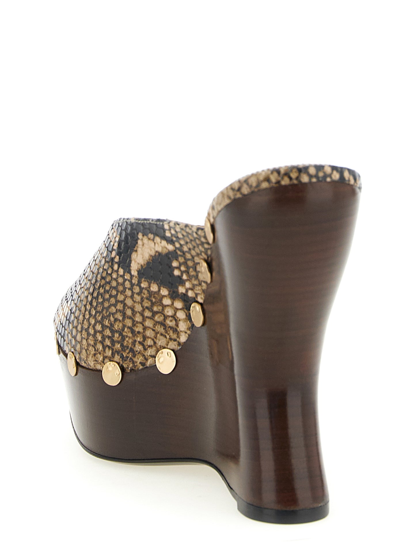 Magda Butrym Women Python Print Mules MAGDA BUTRYM
