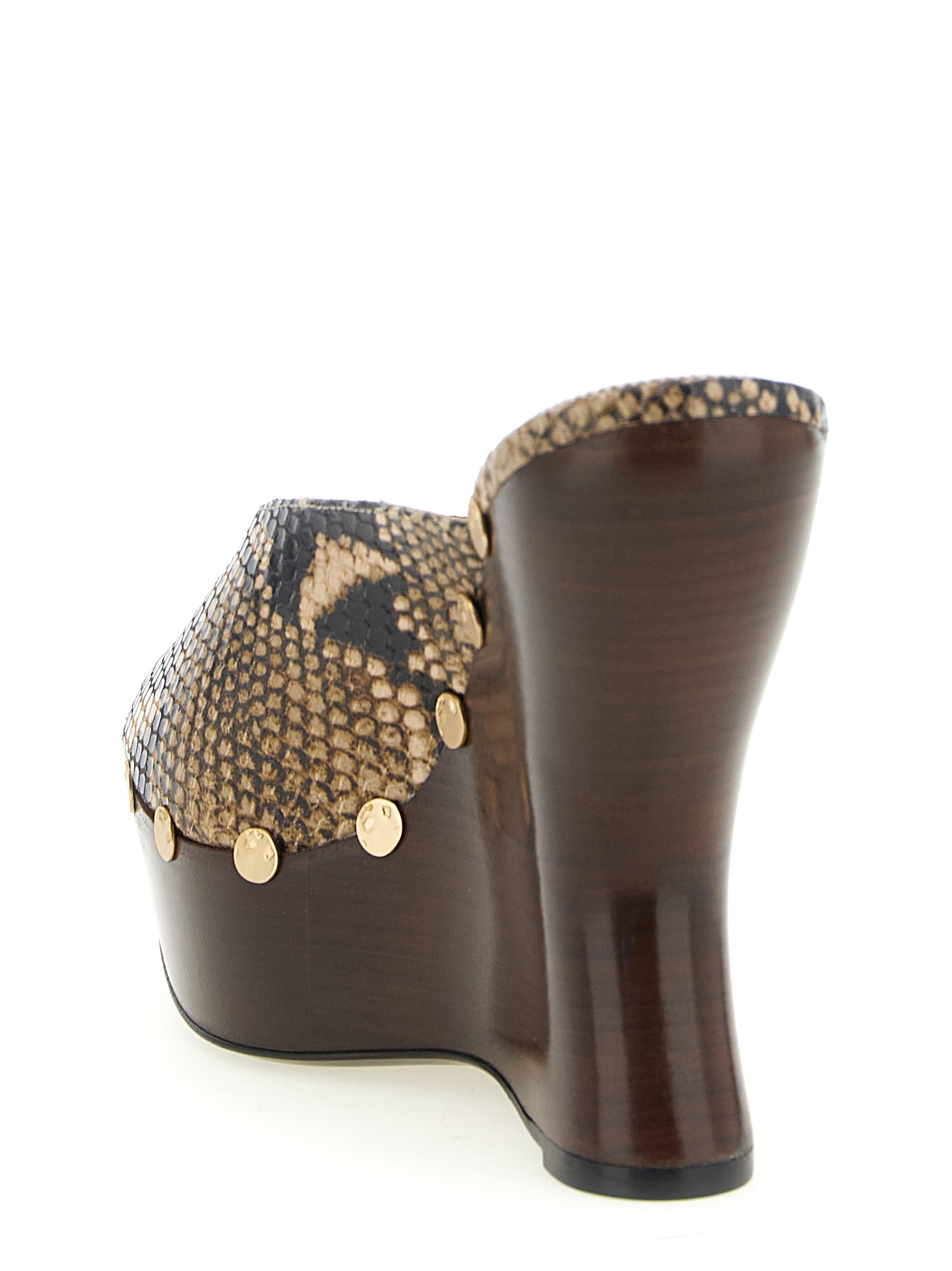 Magda Butrym Women Python Print Mules MAGDA BUTRYM