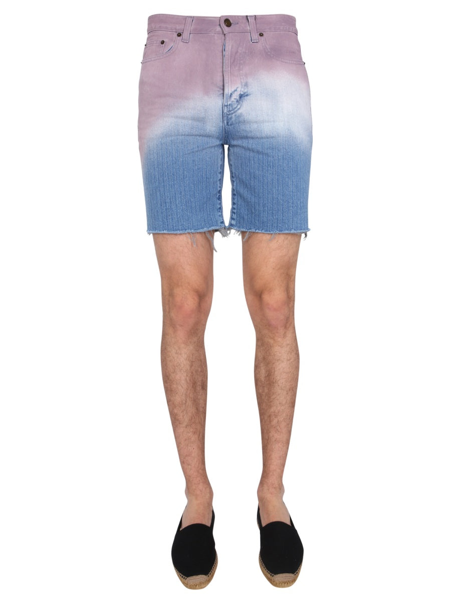 Saint Laurent Men Degraded Print Bermuda SAINT LAURENT