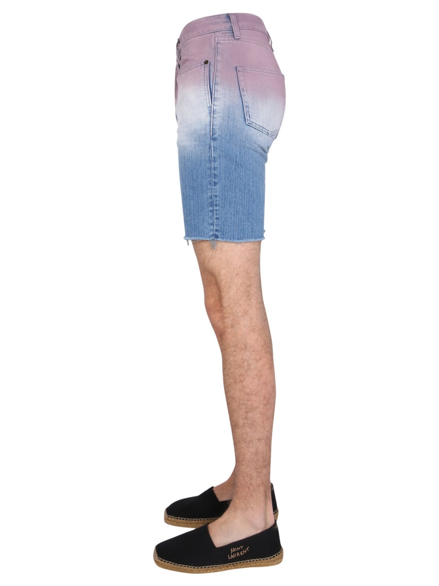 Saint Laurent Men Degraded Print Bermuda SAINT LAURENT