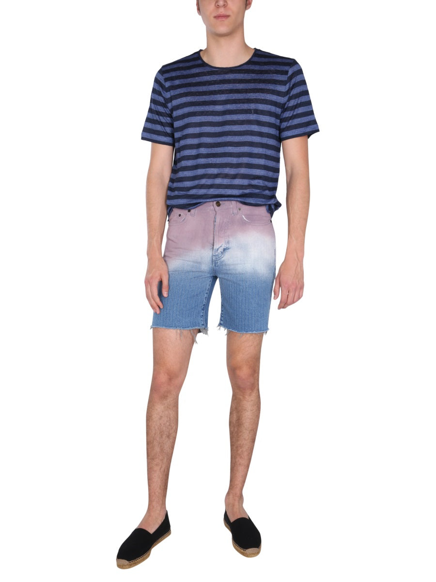 Saint Laurent Men Degraded Print Bermuda SAINT LAURENT
