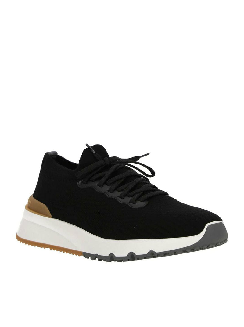 Brunello Cucinelli Men Knitted Low Top Sneakers BRUNELLO CUCINELLI