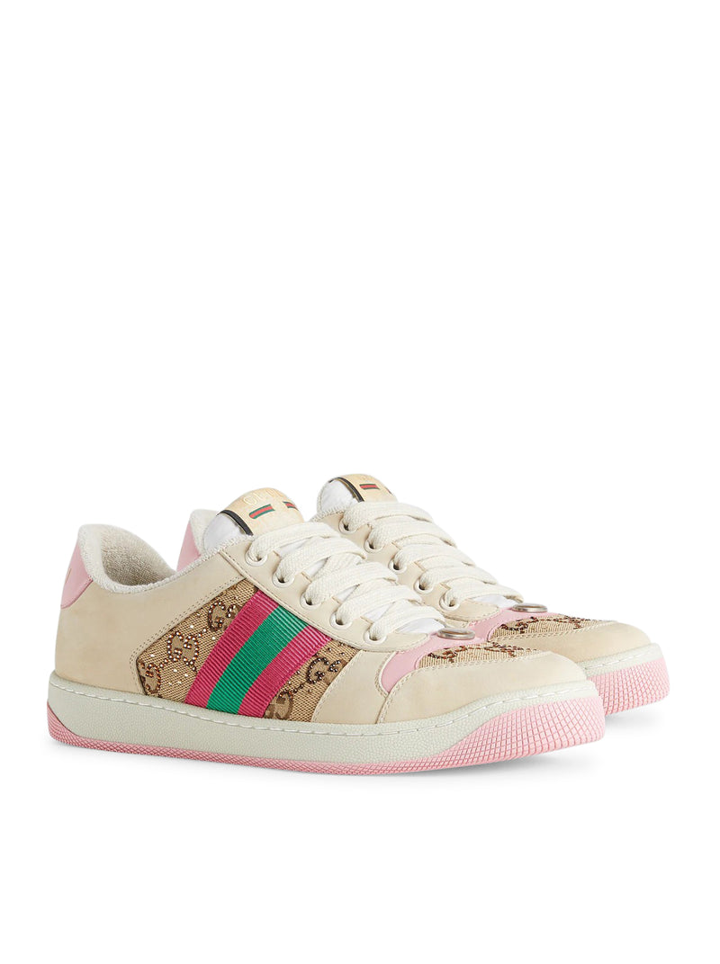 Gucci Women Screener Sneakers With Crystals GUCCI