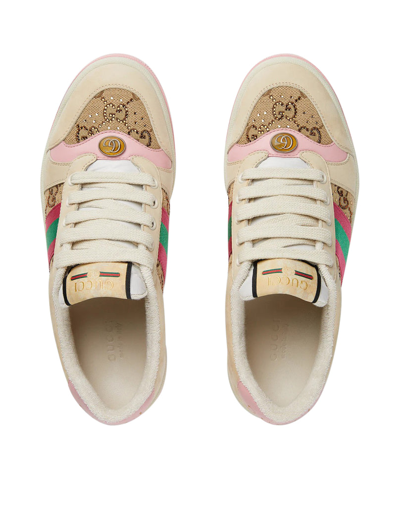 Gucci Women Screener Sneakers With Crystals GUCCI