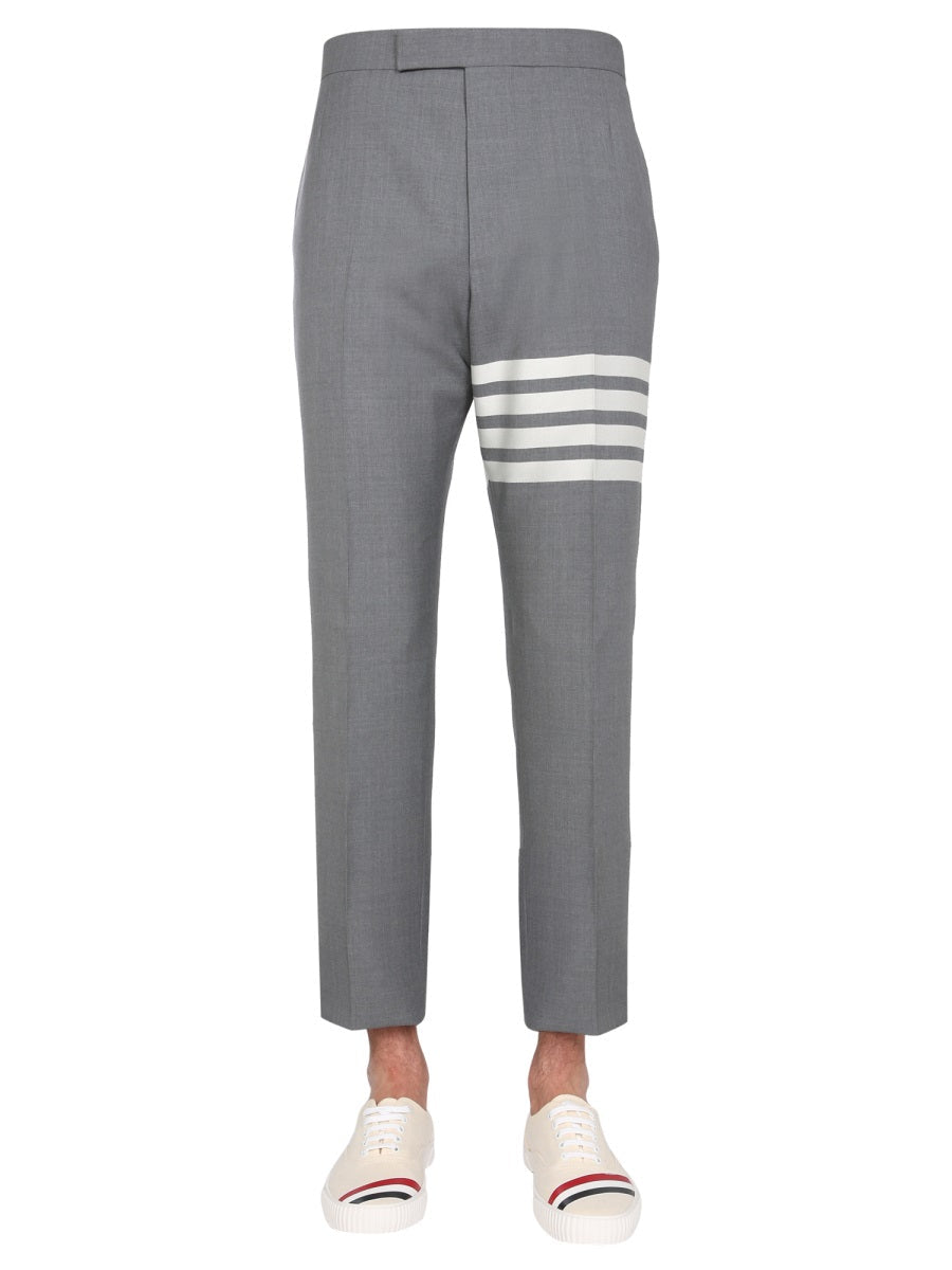 Thom Browne Men Classic Pants With Martingale THOM BROWNE
