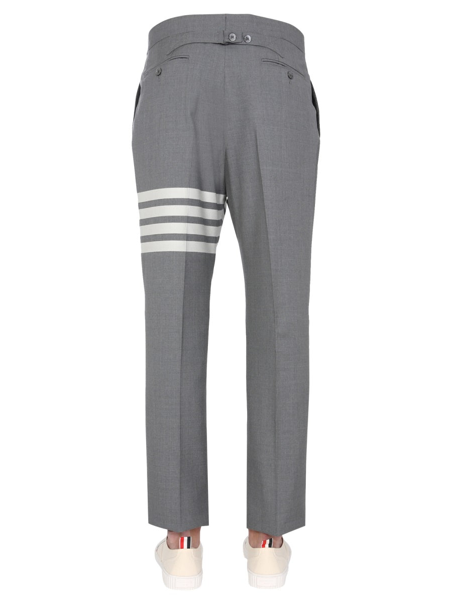 Thom Browne Men Classic Pants With Martingale THOM BROWNE