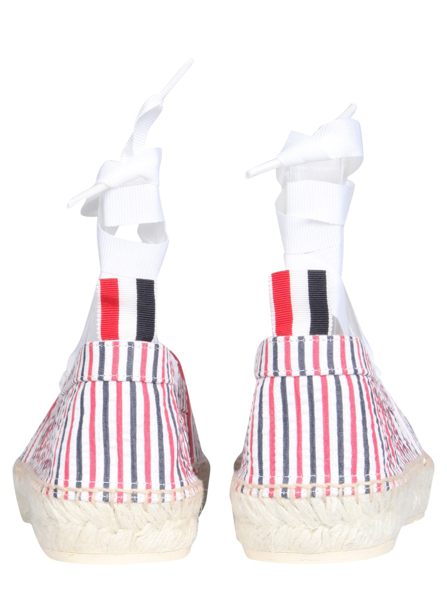 Thom Browne Women Seersucker Cotton Espadrilles THOM BROWNE