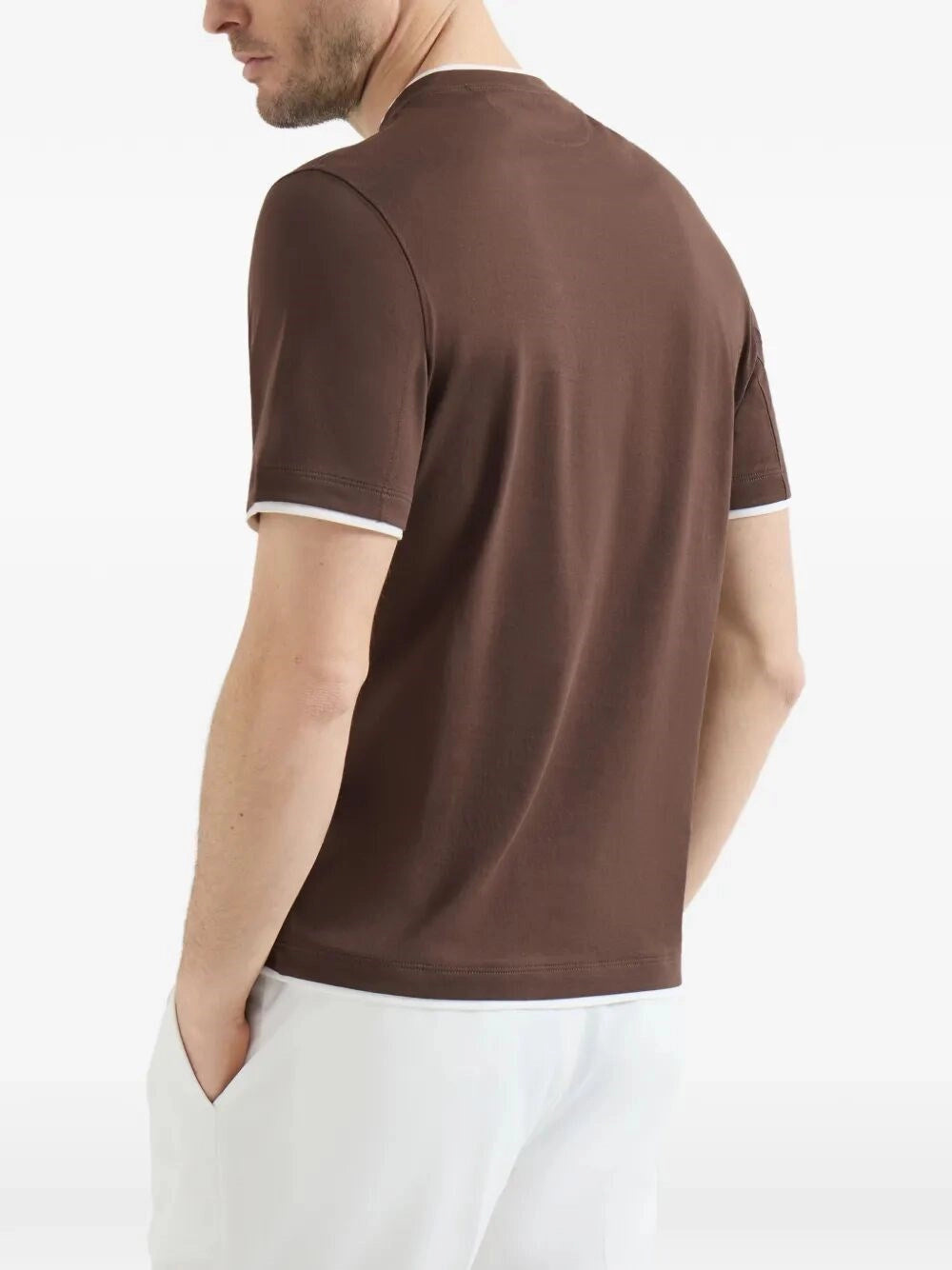 Brunello Cucinelli Men T-Shirt With Faux-Layering BRUNELLO CUCINELLI