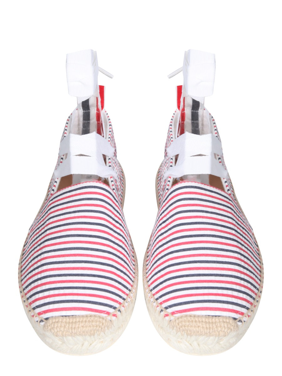 Thom Browne Women Seersucker Cotton Espadrilles THOM BROWNE