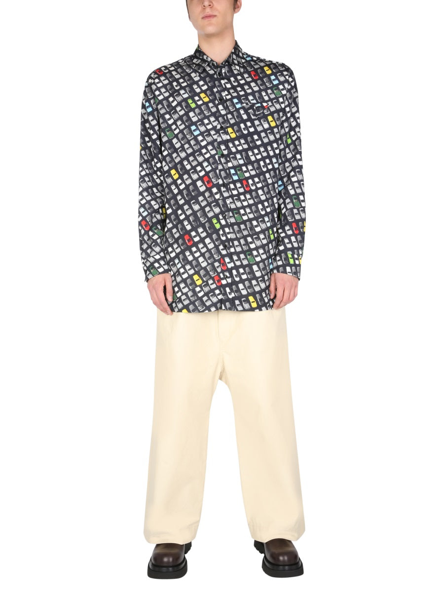 Bottega Veneta Men Shirt With Allover Print BOTTEGA VENETA