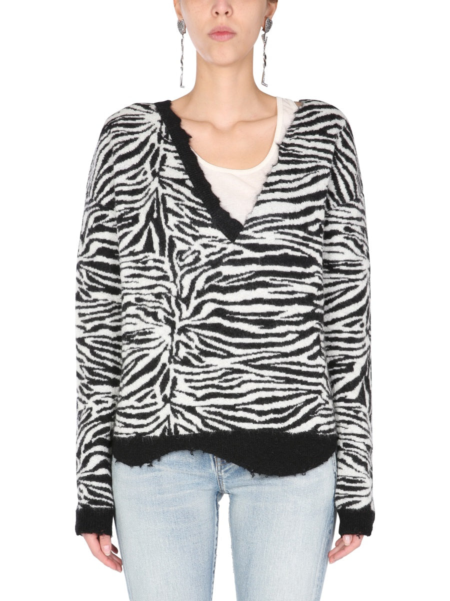 Saint Laurent Women V-Neck Sweater SAINT LAURENT