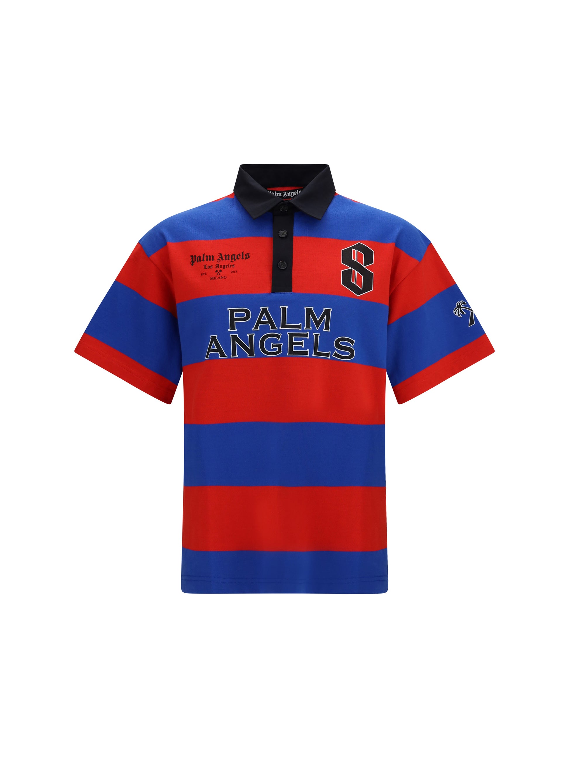 Palm Angels Men Palm Sport Stripes Short-Sleeve Polo PALM ANGELS