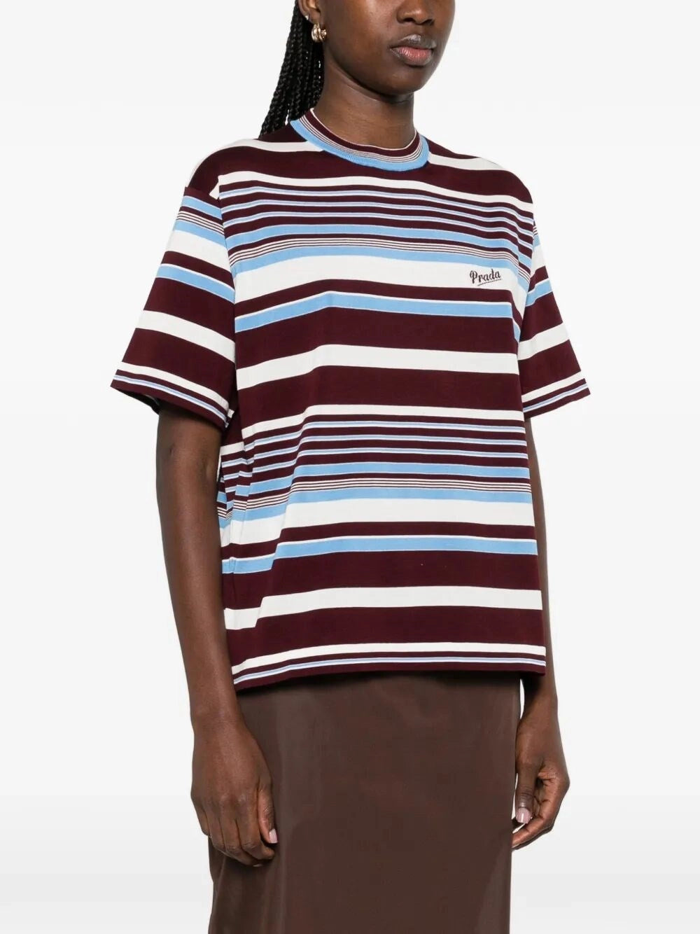 Prada Women Striped Round Neck PRADA