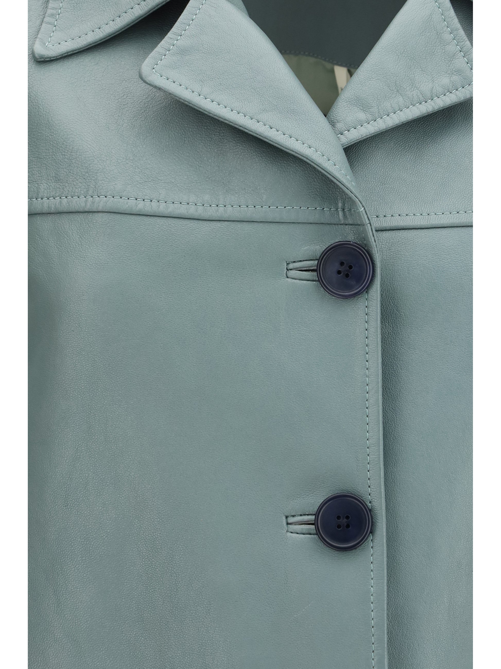 Chloé Women Long Lambskin Leather Jacket CHLOE