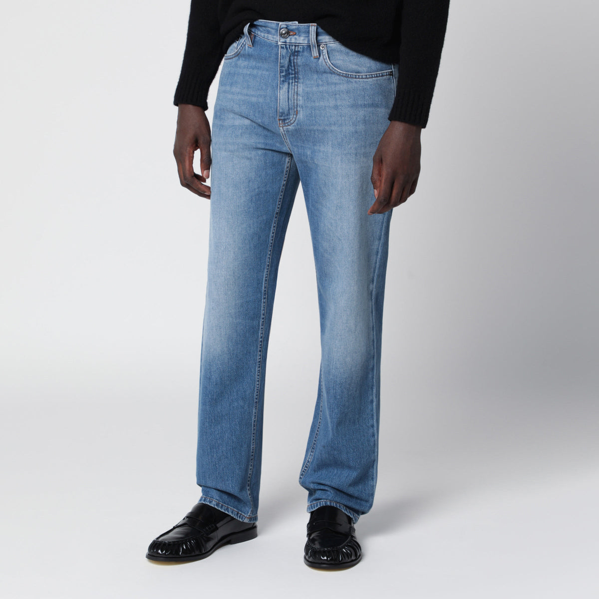 Zegna Light Blue Faded Roccia Jeans Men ZEGNA