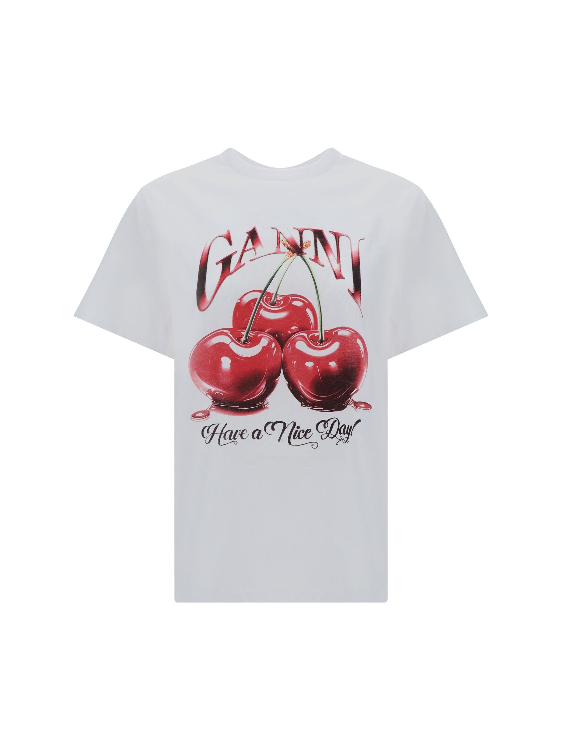 Ganni Women Cherry Relaxed T-Shirt GANNI