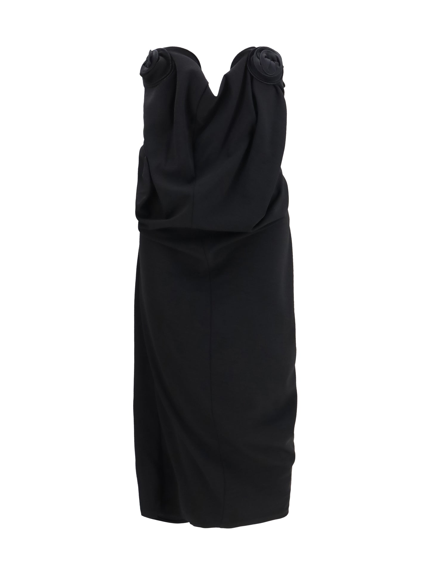 Magda Butrym Women Draped Dress With Sculptural Floral Details MAGDA BUTRYM
