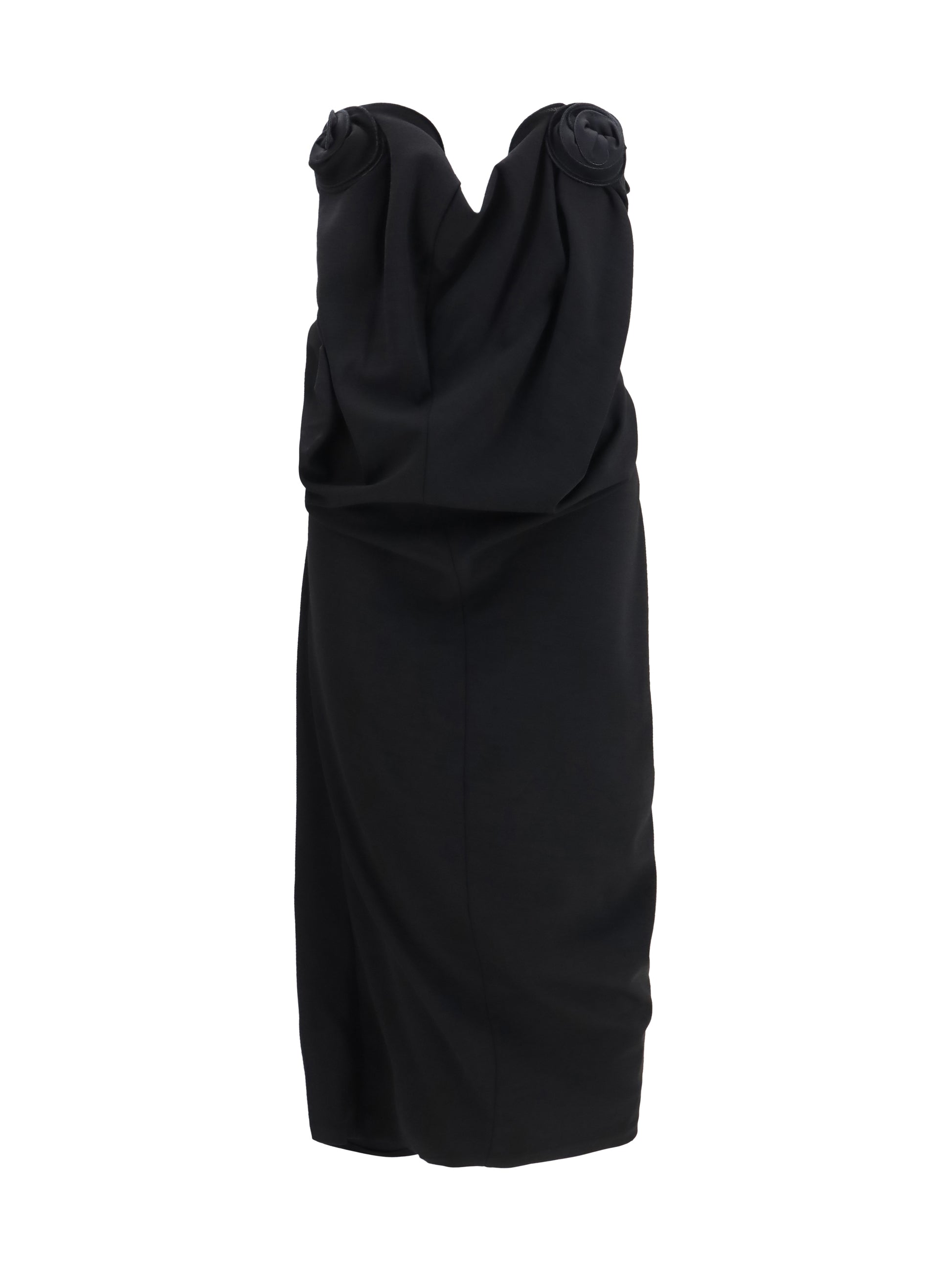 Magda Butrym Women Draped Dress With Sculptural Floral Details MAGDA BUTRYM
