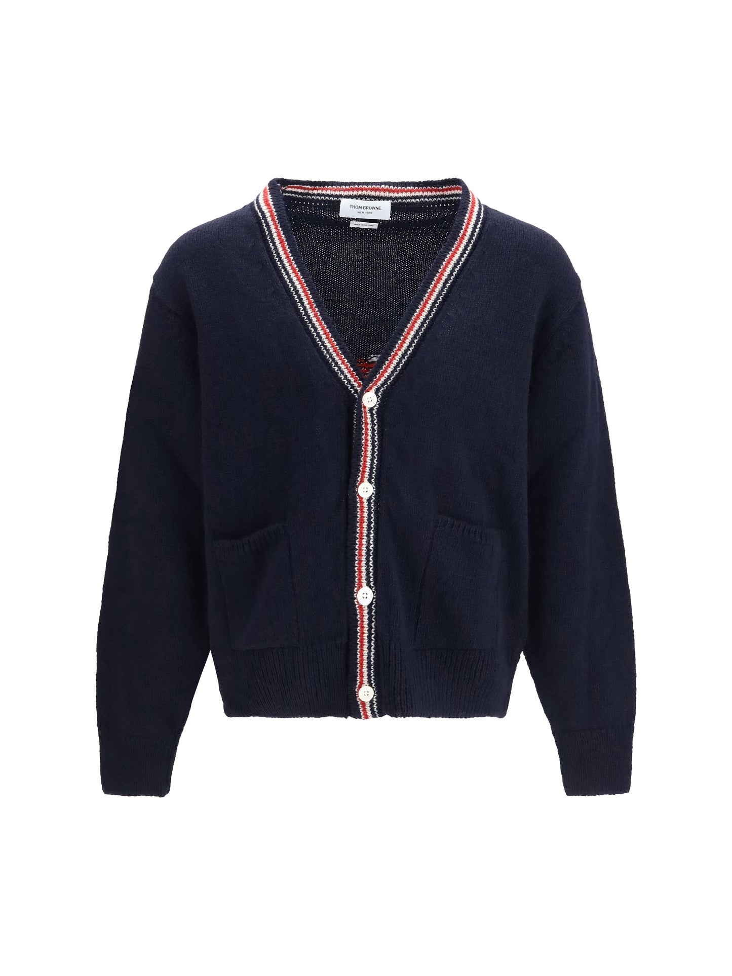 Thom Browne Men Hector Donegal Yarn Cardigan THOM BROWNE