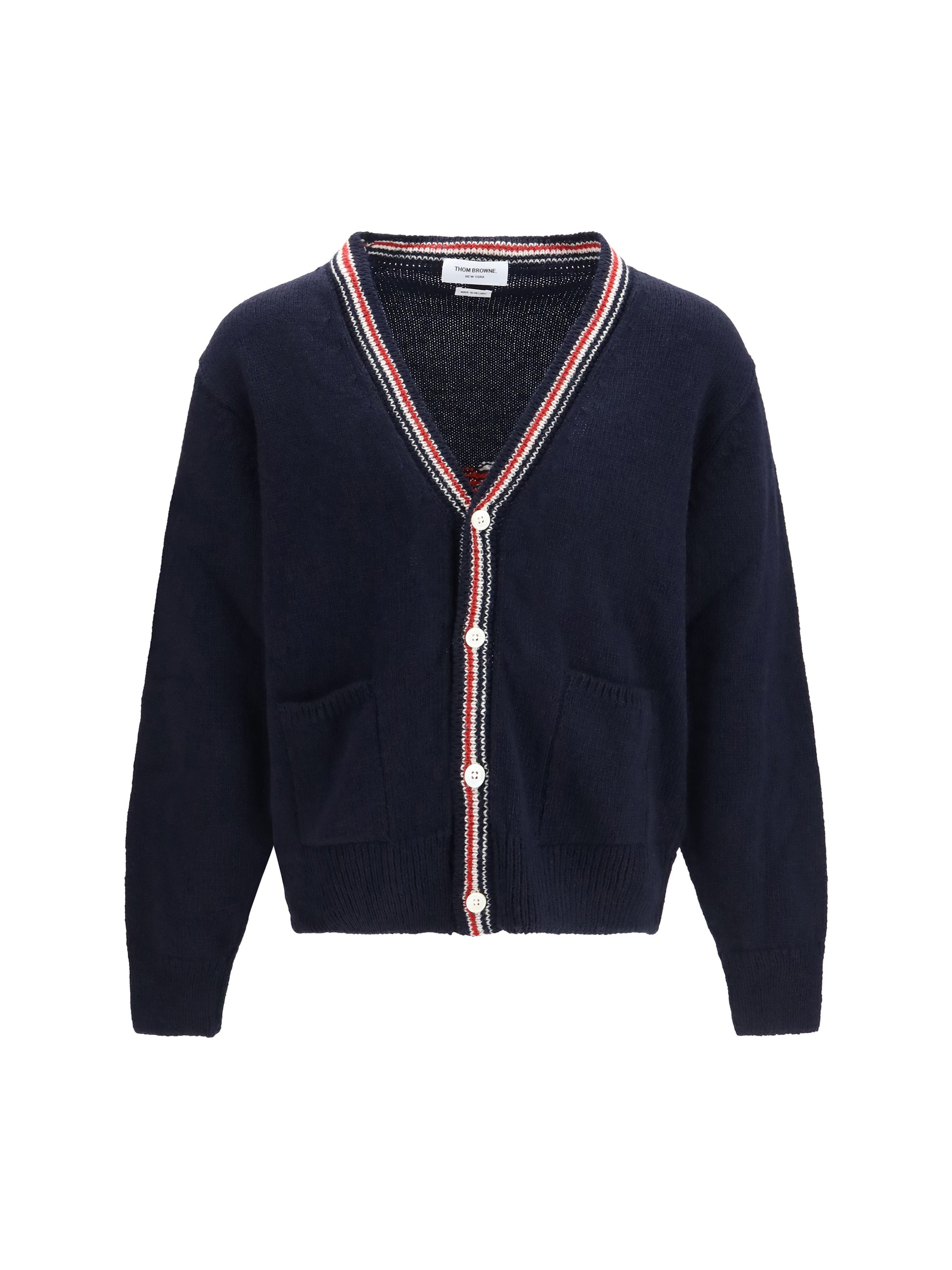 Thom Browne Men Hector Donegal Yarn Cardigan THOM BROWNE