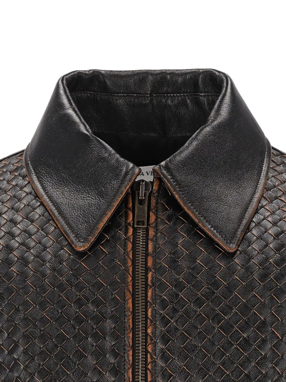 Bottega Veneta Men Intrecciato Leather Jacket BOTTEGA VENETA