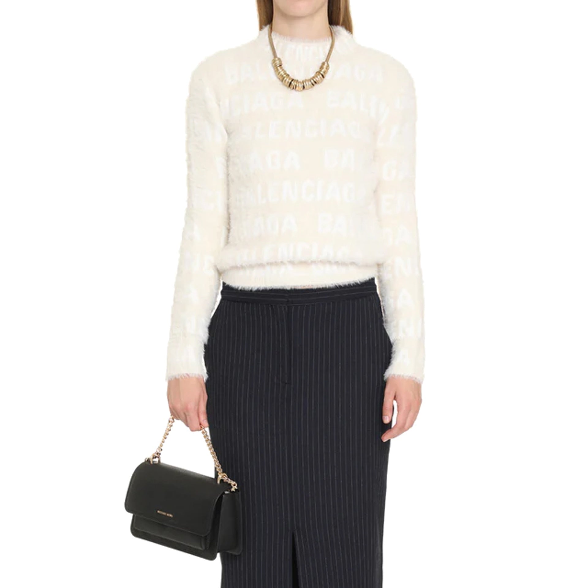 Balenciaga Jacquard Logo Sweater Women BALENCIAGA