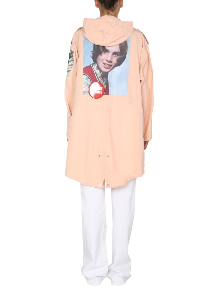 Raf Simons Women Parka With Logo Patch