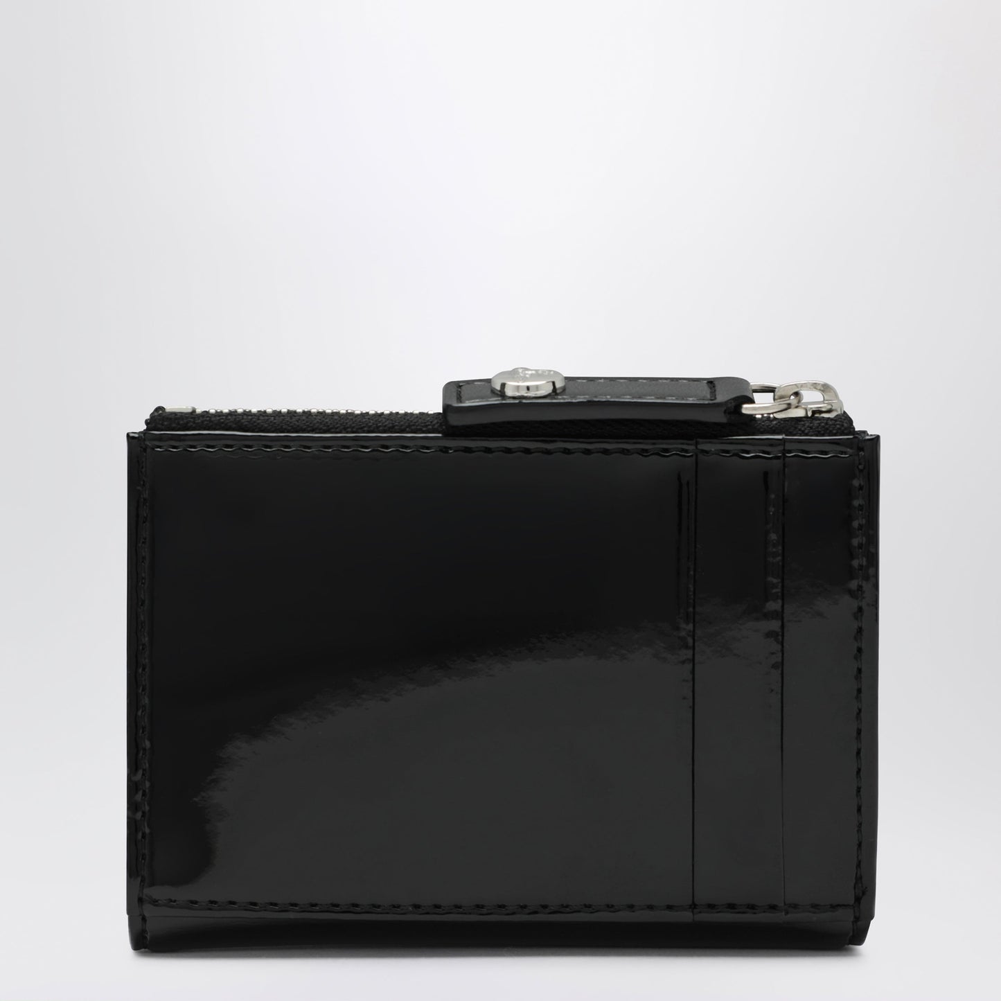 Vivienne Westwood Black Slim Flap Card Holder With Crystal-Embellished Orb Bas Relief Women VIVIENNE WESTWOOD