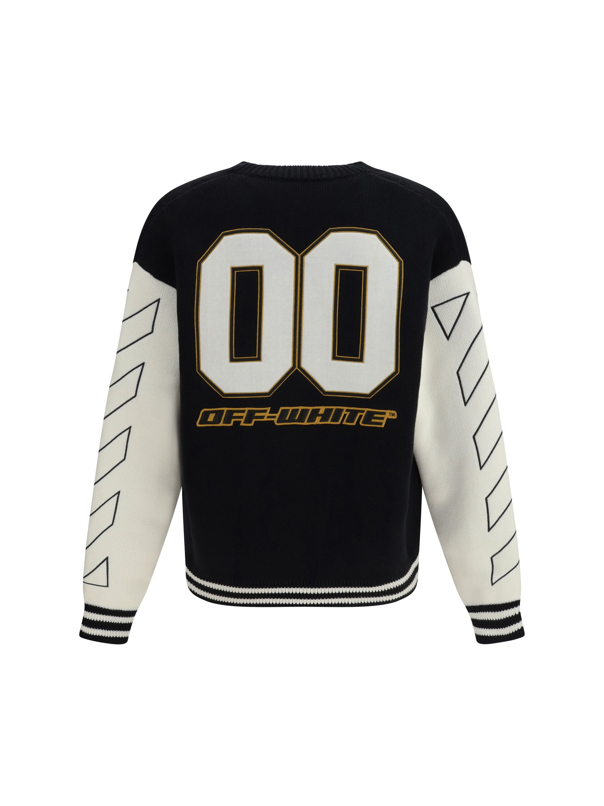 Off-White Men Star Logo Diagonal Varsity Cardigan OFF-WHITE