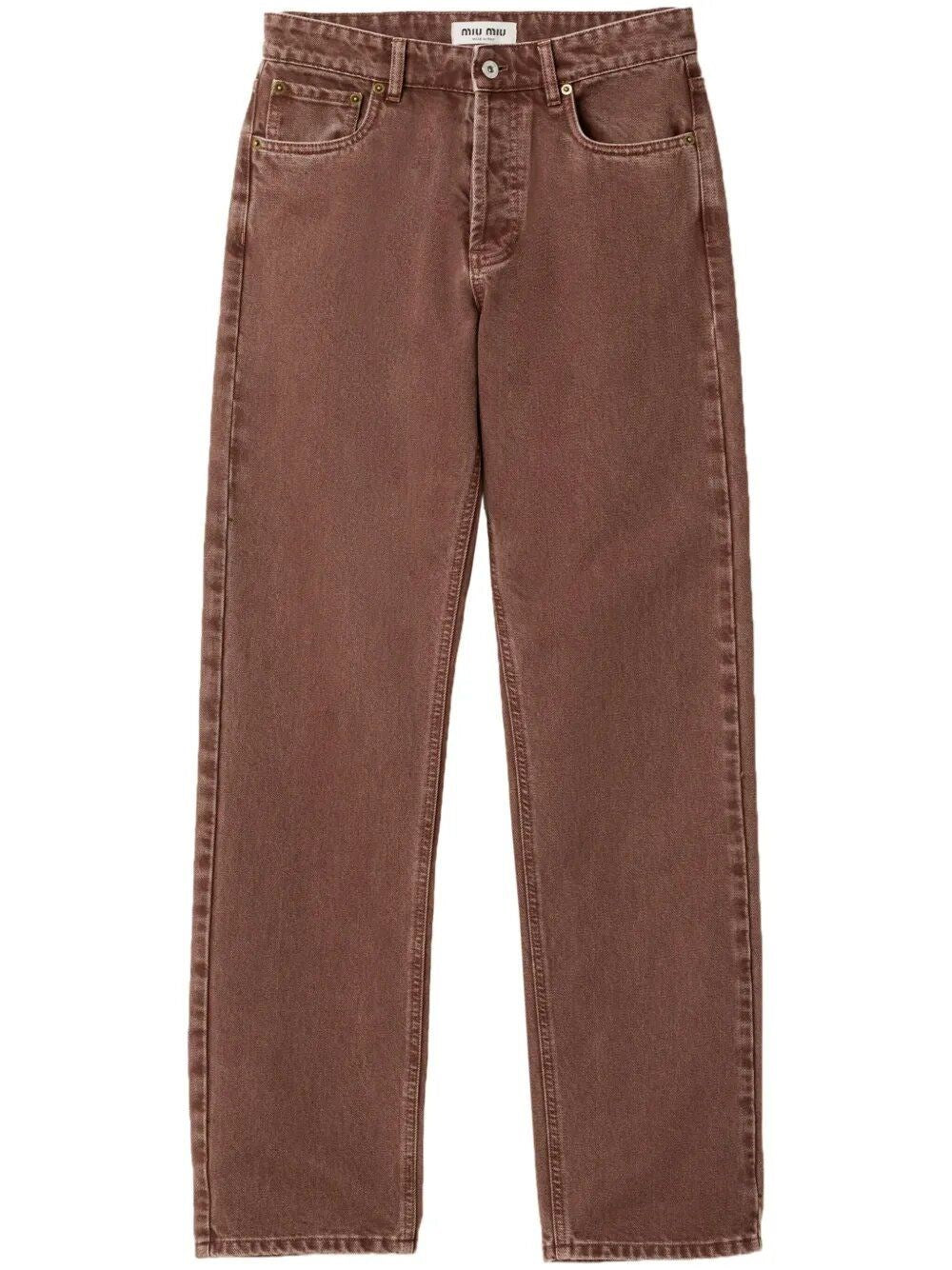 Miu Miu Women Five-Pocket Bull Denim Trousers MIU MIU