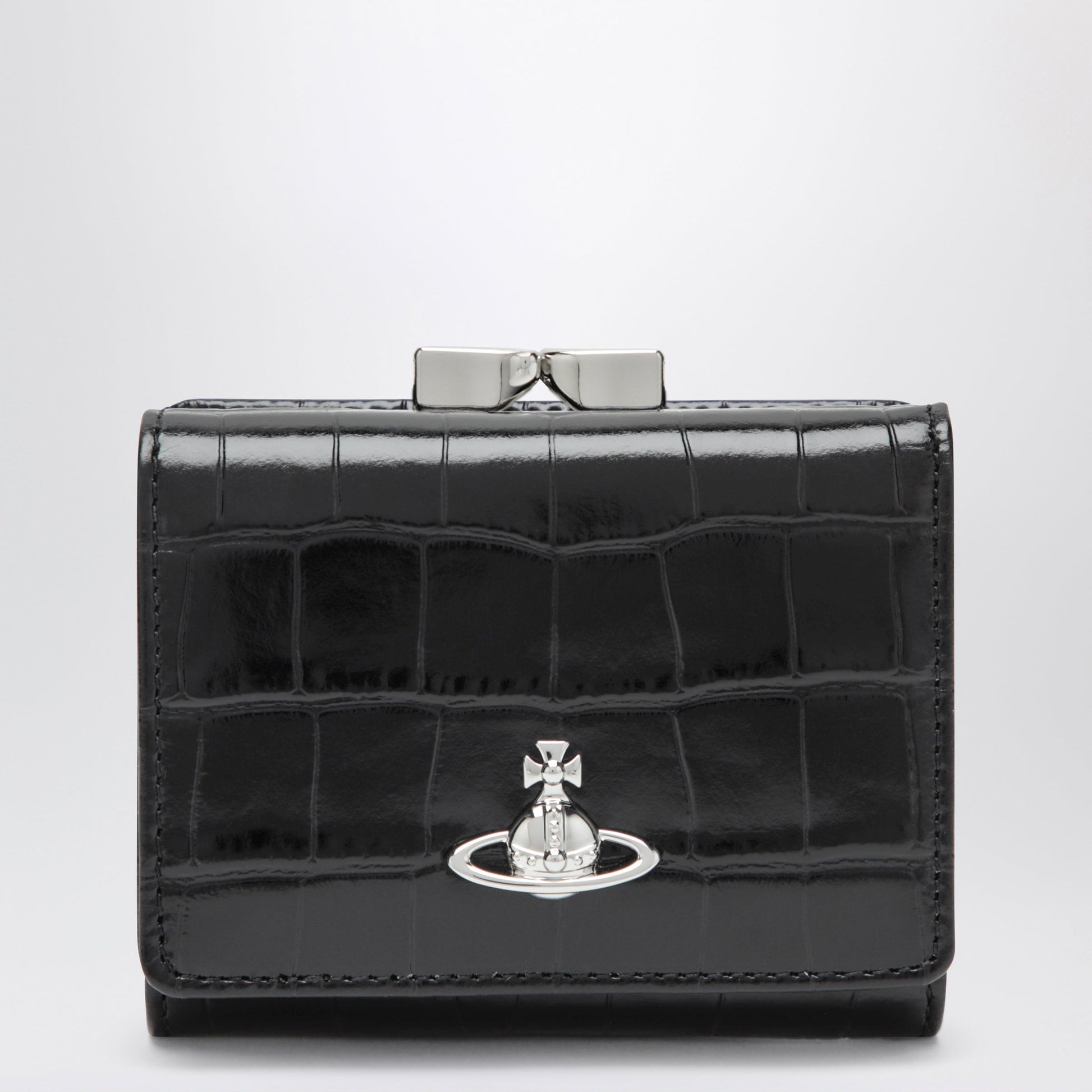 Vivienne Westwood Small Frame Wallet Black In Calf Leather Women VIVIENNE WESTWOOD