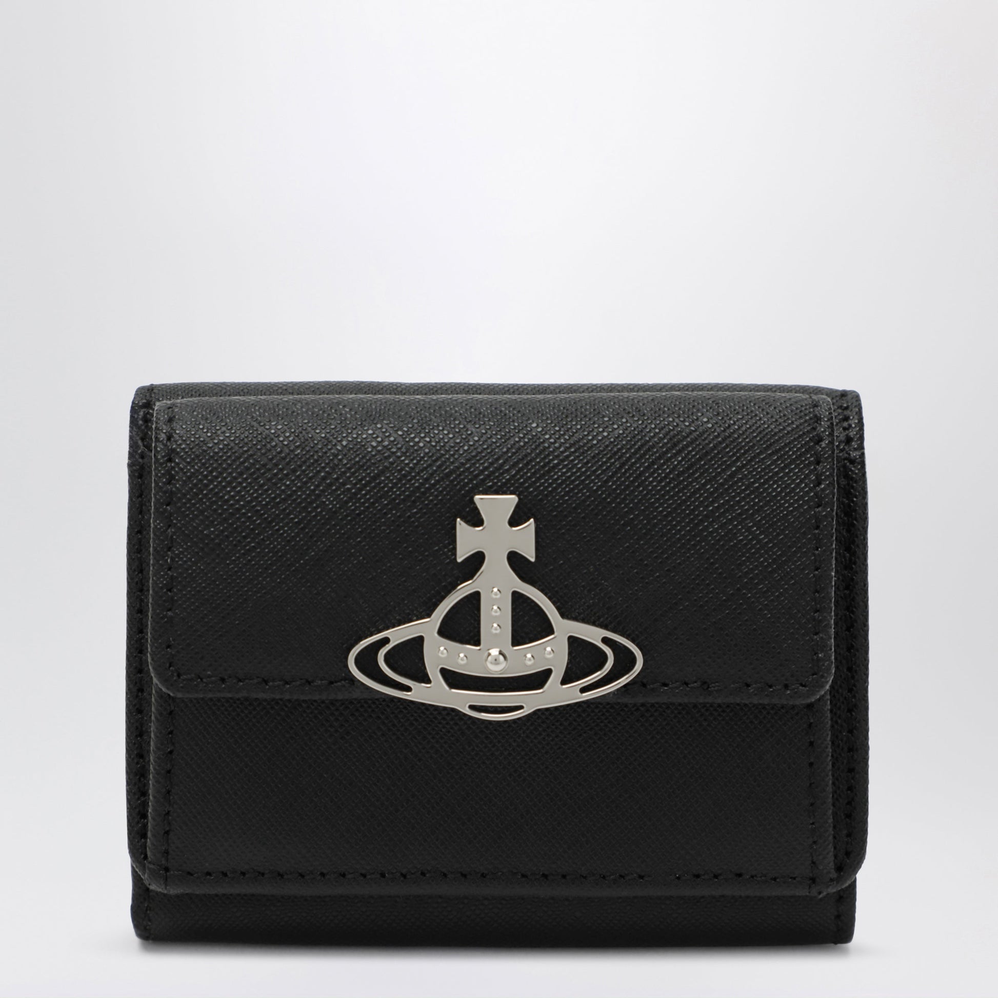 Vivienne Westwood Black Leather Wallet With Orb Logo Women VIVIENNE WESTWOOD