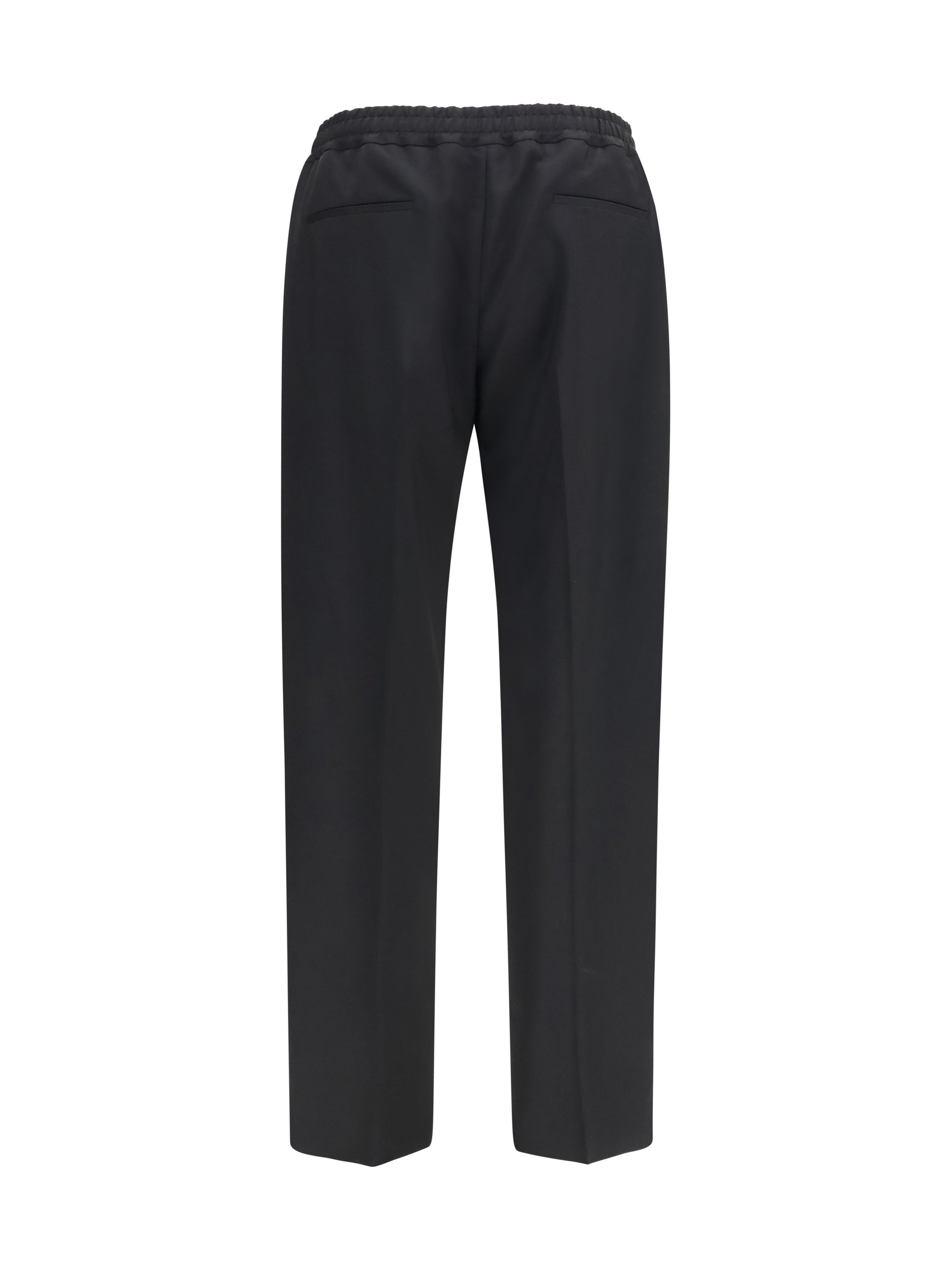 Valentino Men Vlogo Embroidered Cotton Gabardine Pants VALENTINO