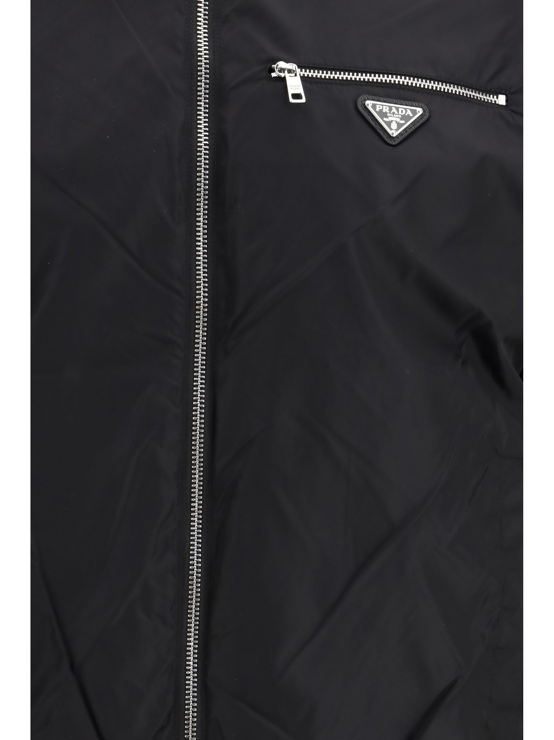 Prada Men Reversible Wool And Re-Nylon Jacket PRADA