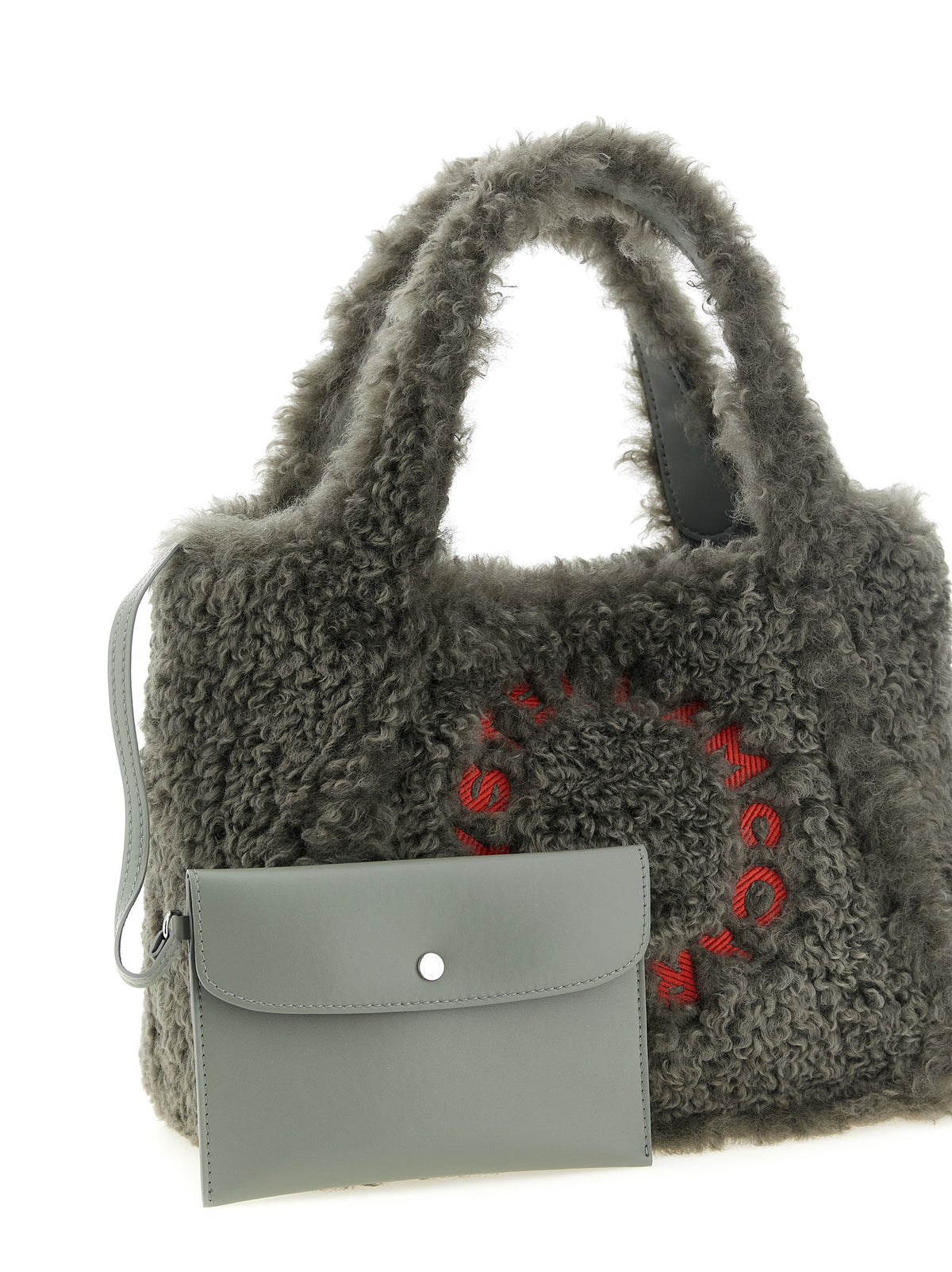 Stella Mccartney Women Shearling Logo Shopping Bag STELLA MCCARTNEY