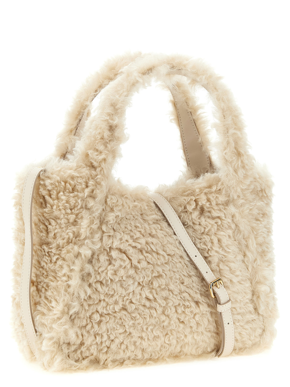 Stella Mccartney Women Shearling Logo Shopping Bag STELLA MCCARTNEY