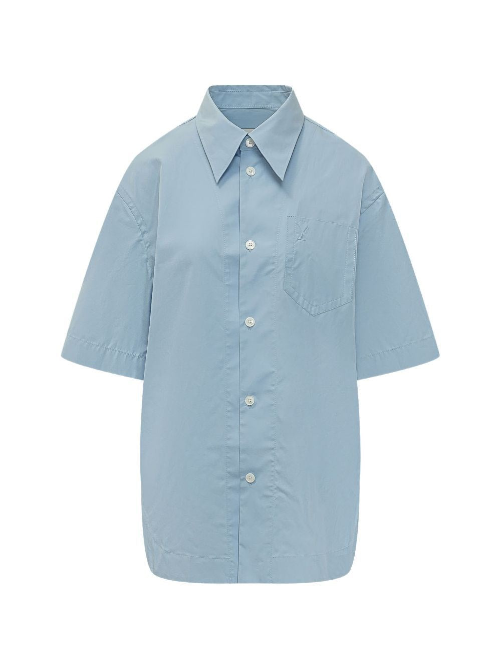 Ami Women Short-Sleeved Poplin Shirt AMI PARIS