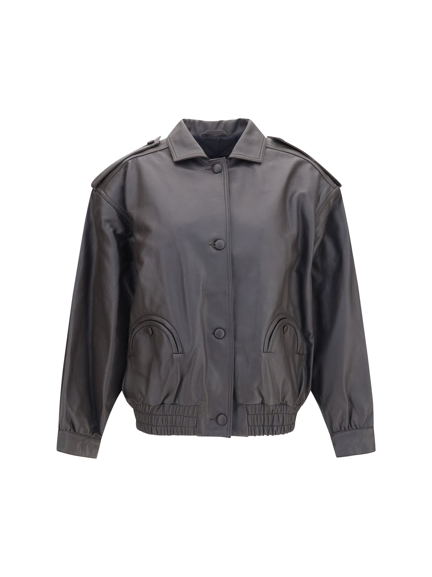 Blazè Milano Women Charlie Ares Leather Bomber Jacket BLAZE MILANO